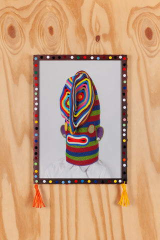 Bertjan Pot / Rope mask print in painted frame with thumbtacks #2 Bertjan Pot / Rope mask print in painted frame with thumbtacks #2