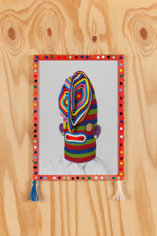 Bertjan Pot / Rope mask print in painted frame with thumbtacks #3 Bertjan Pot / Rope mask print in painted frame with thumbtacks #3