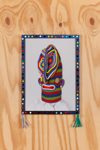 Bertjan Pot / Rope mask print in painted frame with thumbtacks #4 Bertjan Pot / Rope mask print in painted frame with thumbtacks #4