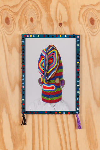 Bertjan Pot / Rope mask print in painted frame with thumbtacks #6 Bertjan Pot / Rope mask print in painted frame with thumbtacks #6