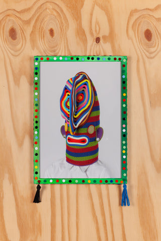 Bertjan Pot / Rope mask print in painted frame with thumbtacks #8 Bertjan Pot / Rope mask print in painted frame with thumbtacks #8